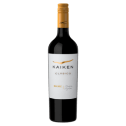 Kaiken Clasico Malbec red wine bottle featuring a sleek design and distinctive label, ideal for wine enthusiasts and collectors.