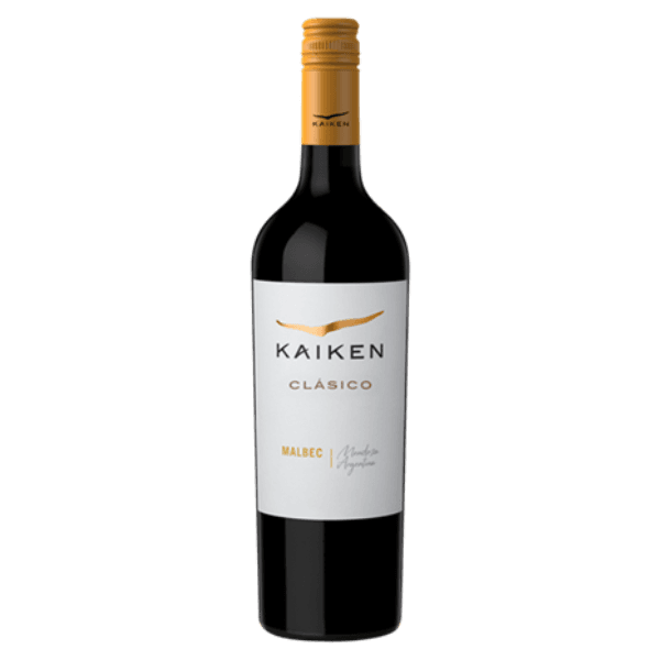 Kaiken Clasico Malbec red wine bottle featuring a sleek design and distinctive label, ideal for wine enthusiasts and collectors.